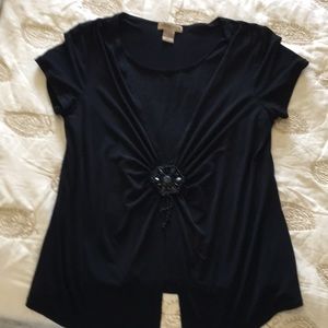 cute black professional blouse